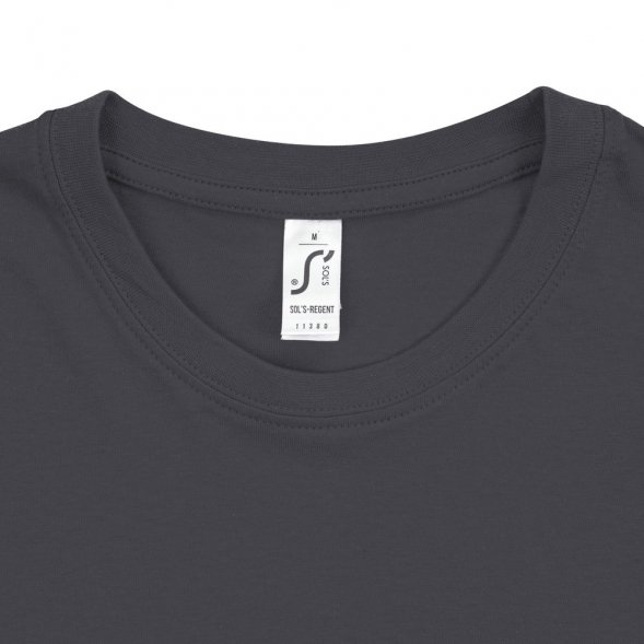 Футболка унисекс Regent 150, темно-серая (графит) 