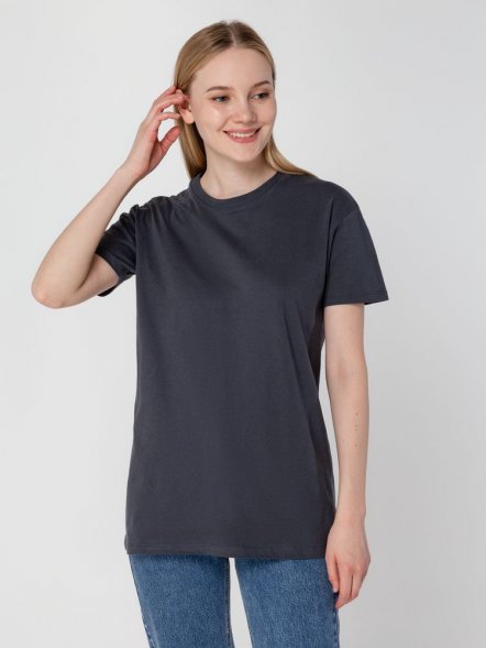 Футболка унисекс Regent 150, темно-серая (графит) 