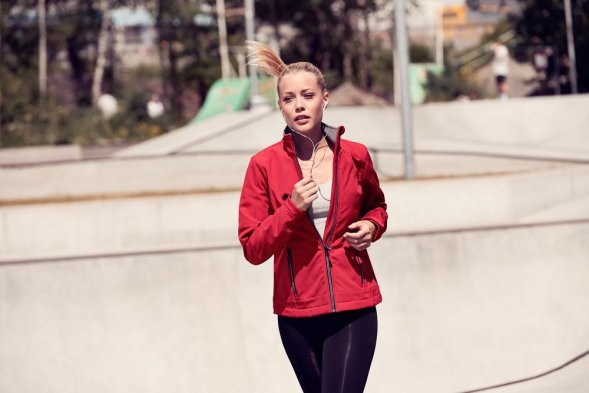 Куртка софтшелл женская Trial Lady, красная 