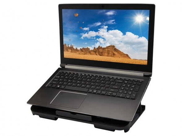 Охлаждающая подставка для игрового ноутбука Gleam, черный 