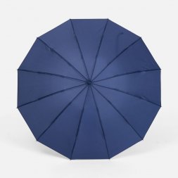 Зонт обратного сложения inLoop с ручкой-карабином, темно-синий