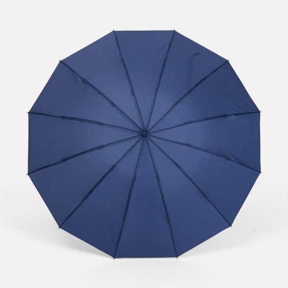 Зонт обратного сложения inLoop с ручкой-карабином, темно-синий 