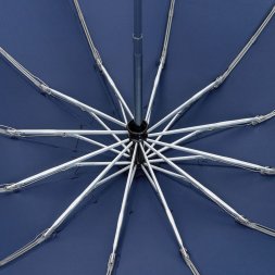 Зонт обратного сложения inLoop с ручкой-карабином, темно-синий