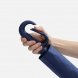 Зонт обратного сложения inLoop с ручкой-карабином, темно-синий 