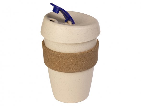 Стакан из пшеничного волокна с двойными стенками Pino, синий 