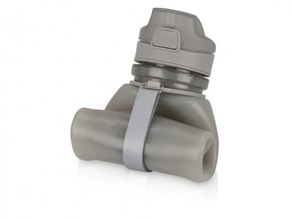 Складная бутылка Твист 500мл, серый 