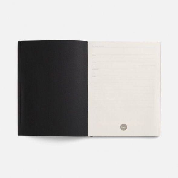 Ежедневник Flat Maxi, недатированный, черный 