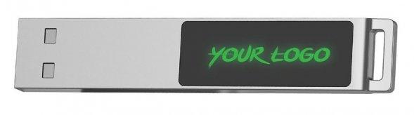 Флешка markBright с зеленой подсветкой, 16 Гб 