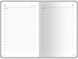 Ежедневник недатированный А6 Sidney Nebraska, черный с серебристым срезом