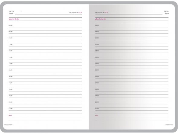 Ежедневник недатированный А6 Sidney Nebraska, черный с серебристым срезом 