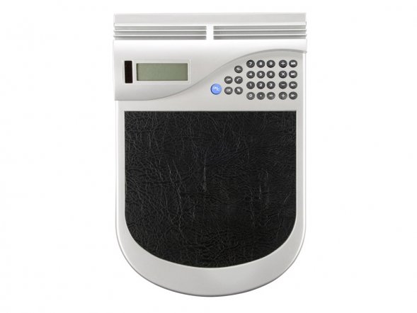 Коврик для компьютерной мыши с калькулятором и подставкой под мини-диски и визитки 