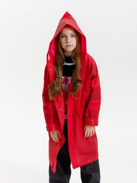 Дождевик детский RainDrop Kids, красный 