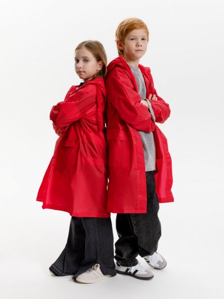 Дождевик детский RainDrop Kids, красный 