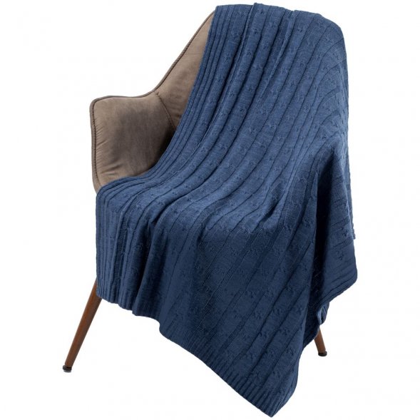 Плед Trenza, синий 