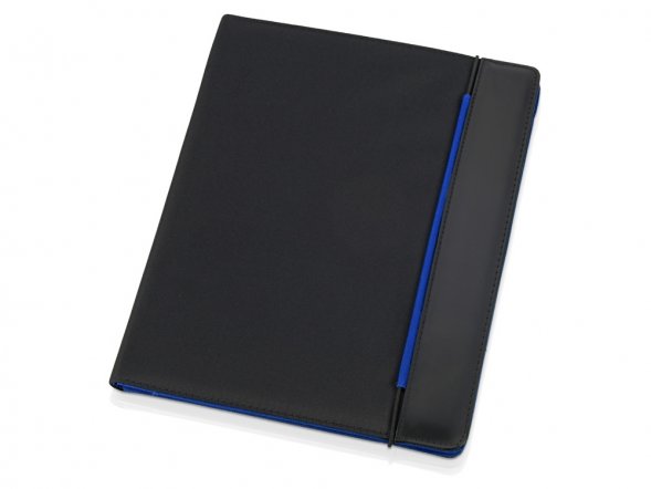 Папка для документов Делос, черный/синий 