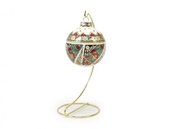 Шар Новогодний d8 см стиль Пэчворк Новогодняя сказка 