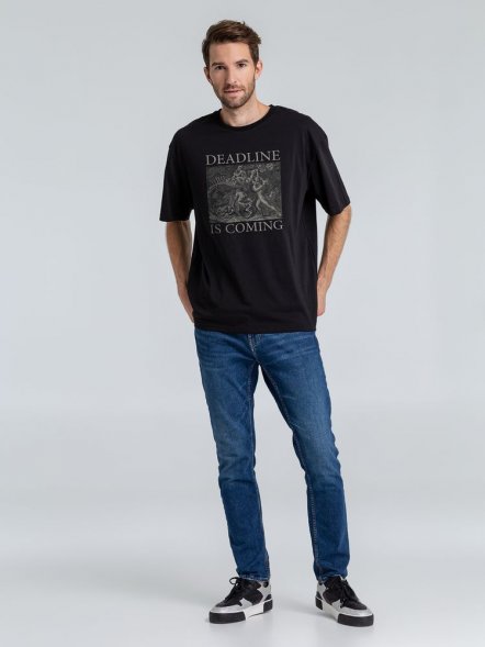 Футболка оверсайз Deadline, черная 