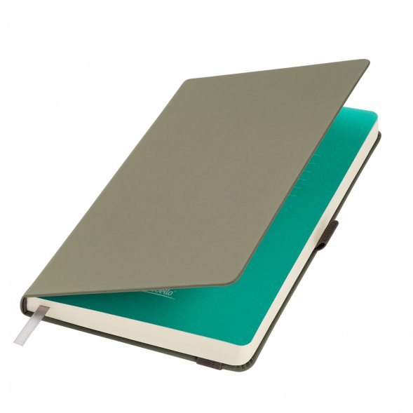Ежедневник Alpha недатированный, серый/бирюзовый 