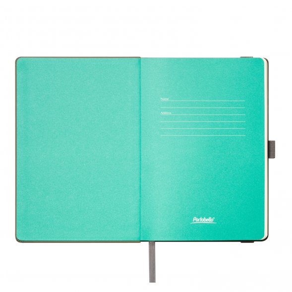 Ежедневник Alpha недатированный, серый/бирюзовый 