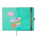 Ежедневник Alpha недатированный, серый/бирюзовый 