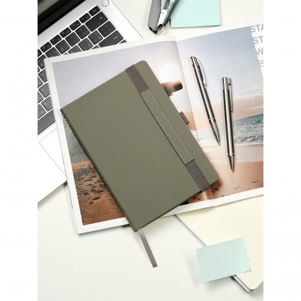 Ежедневник Alpha недатированный, серый/бирюзовый 