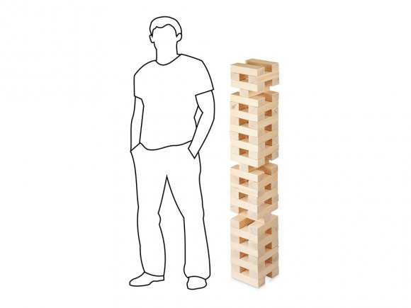 Игра из дерева XL Tower, 57 брусков 