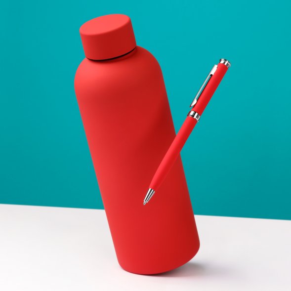 Термобутылка вакуумная герметичная Prima, красная 