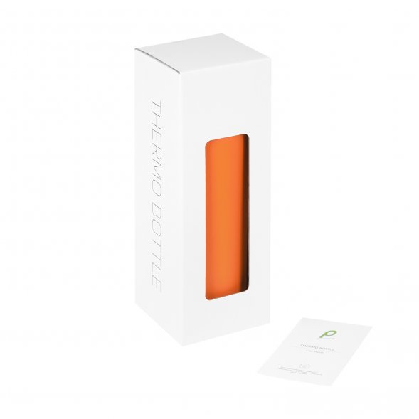 Термобутылка вакуумная герметичная Prima, оранжевая 