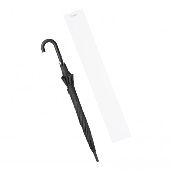 Зонт-трость Quantum, черный/фиолетовый 