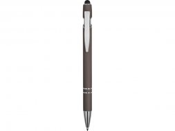 Ручка металлическая soft-touch шариковая со стилусом Sway, серый/серебристый (P)
