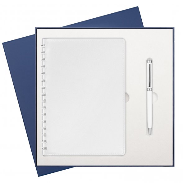 Подарочный набор Vista Neo, белый (ежедневник, ручка) 