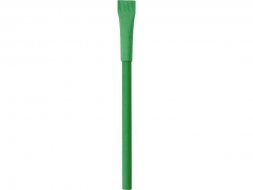 Ручка картонная с колпачком Recycled, зеленый классик