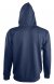 Толстовка мужская на молнии Soul Men 290 с контрастным капюшоном, темно-синяя 