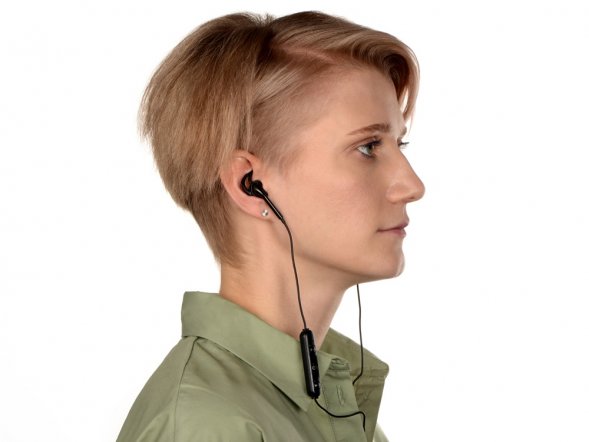 Беспроводные наушники Get Up с чехлом, черный 