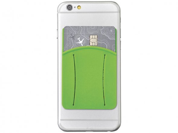 Картхолдер для телефона с отверстием для пальца, лайм 