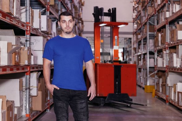 Футболка унисекс T-Bolka 180, бирюзовая 