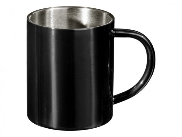 Стальная кружка с двойными стенками Altai, черный 