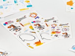 Наклейки бумажные Sticker Pack на заказ, S