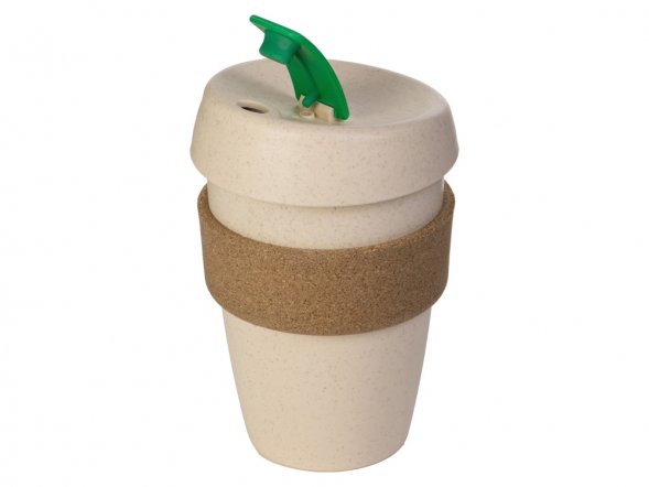 Стакан из пшеничного волокна с двойными стенками Pino, зеленый 