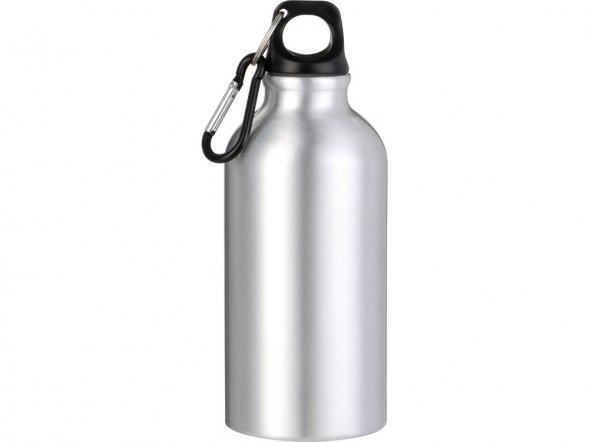 Бутылка Hip S с карабином 400мл, серебристый 