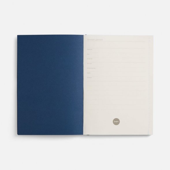 Ежедневник Flat, недатированный, синий, ver.2 