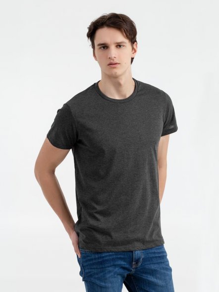 Футболка мужская Regent Fit 150, черный меланж 