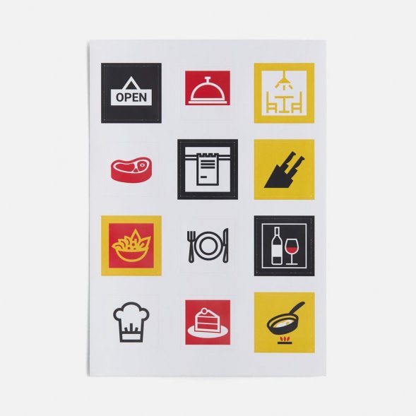 Стикерпак бумажный Industry, кафе 