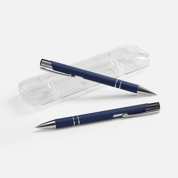 Набор из 2 ручек Keskus Soft Touch, синий 