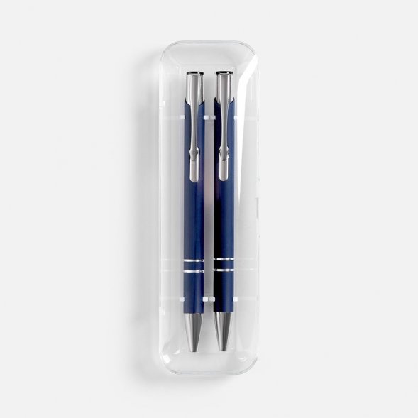 Набор из 2 ручек Keskus Soft Touch, синий 