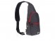 Рюкзак TORBER с одним плечевым ремнем, чёрный/бордовый, полиэстер 300D, 33 х 17 х 6 см 