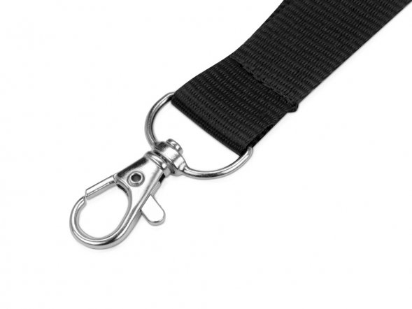 Ланьярд с карабином, черный 