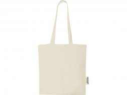 Эко-сумка Madras объемом 7 л из переработанного хлопка плотностью 140 г/м2, натуральный