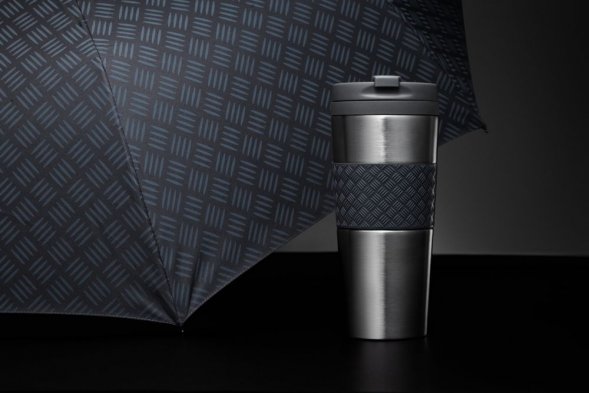 Зонт складной Hard Work, серый 