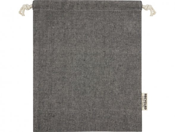 Средняя подарочная сумка Pheebs объемом 1,5 л из хлопка плотностью 150 г/м2, черный 